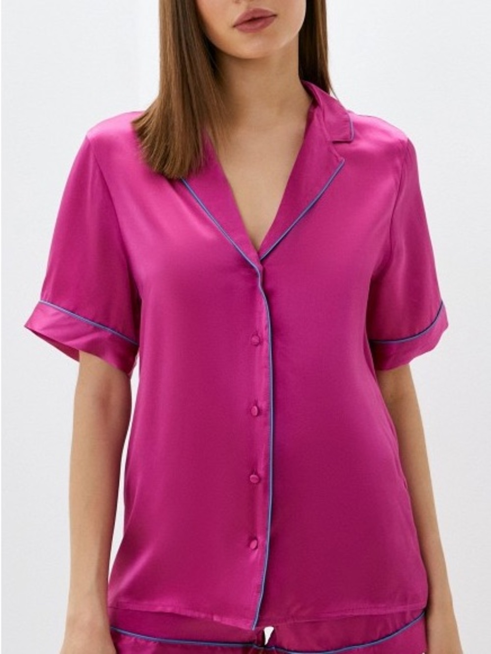 Intimissimi 100% Silk Lounge Top Size S Valentine Pink Pajama Top Elegant Classy